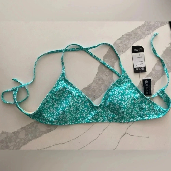 Cotton On Body 2 Piece Capri Ditsy Micro Floral Scoop Tri Top Brazilian Bottom L - Picture 4 of 7